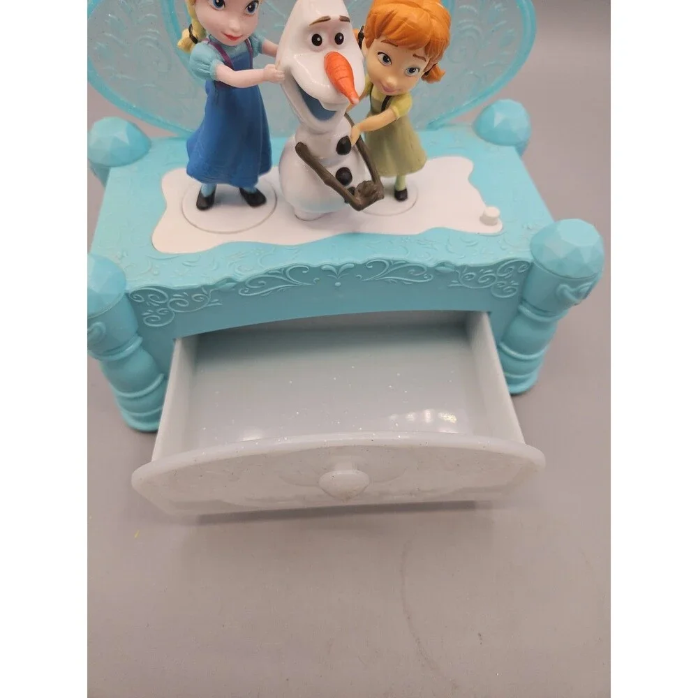 Disney Frozen Do You Want to Build A Snowman Jewelry Music Box Elsa Anna Olaf